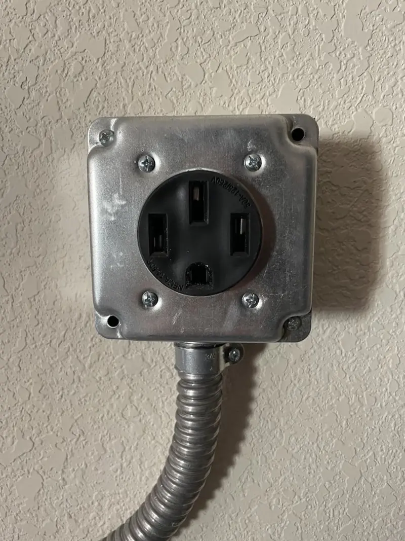 NEMA 14-50 outlet installed for Smart Home Electrical in Portage